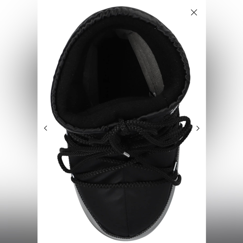 Moon Boot ICON LOW GLANCE BLACK SATIN BOOTS - Picture 3 of 13